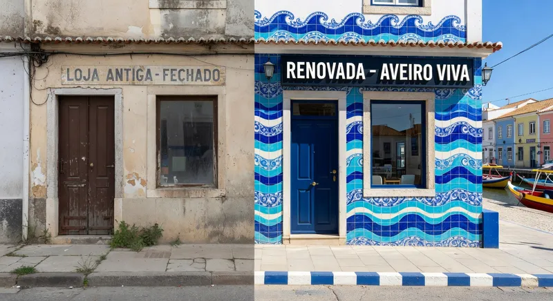 shop exterior before after